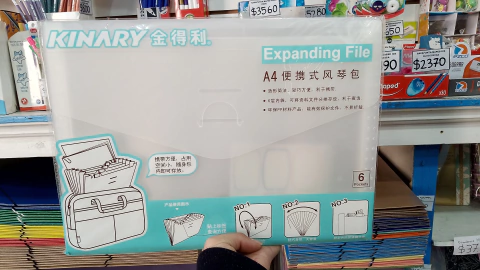 CARPETA PVC KINARY TRANSPARENTE A4