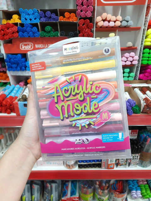 Marcadores acrílicos Mooving Acrylic Mode x20