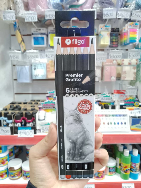 Lapices Filgo Grafito Premier x6 - comprar online