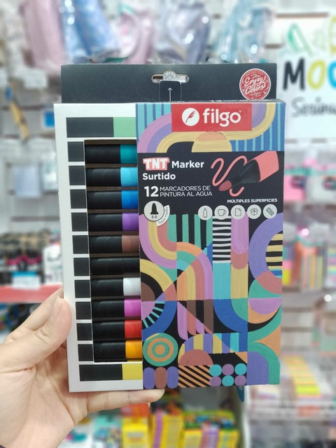 Marcador De Pintura al Agua x12 - Filgo TNT - Trazo Medio - comprar online