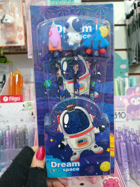 Set Lapiz Con Goma x3 - Dreams Space