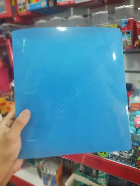 Carpeta N°3 Avíos transparente Celeste