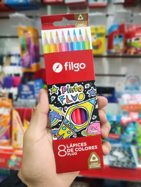 Lápices de colores Filgo Flúo x8 - comprar online