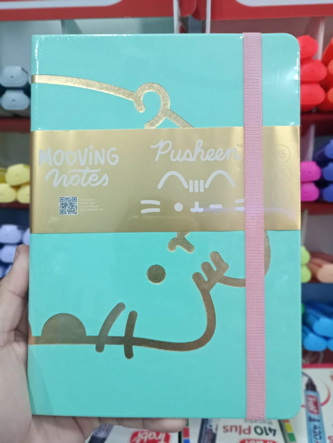 Cuaderno Mooving Notes A5 Rayado Pusheen