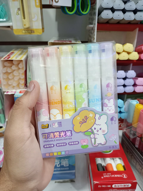 Resaltador Borrable Bunny Pastel x6