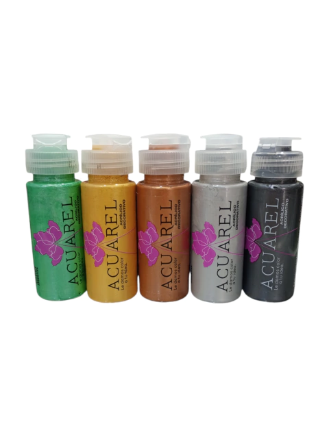 Pintura Acrílica Acuarel tonos Perlados