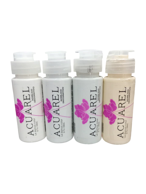 Pintura Acrílica Acuarel tonos Blancos
