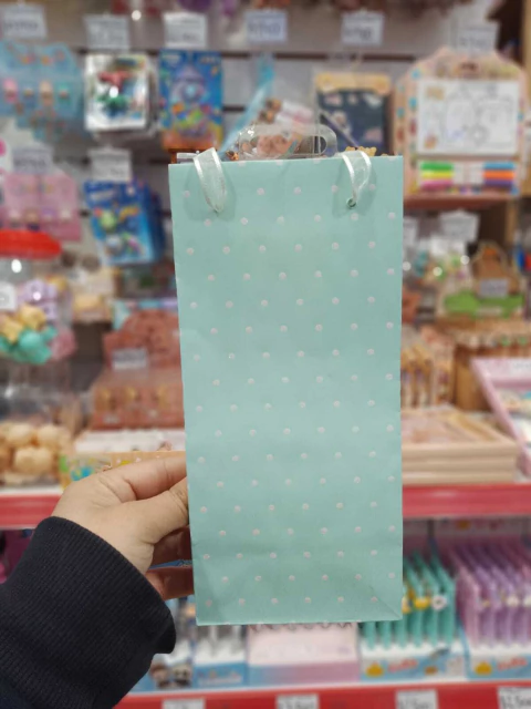 Bolsa de regalo verde puntos - comprar online