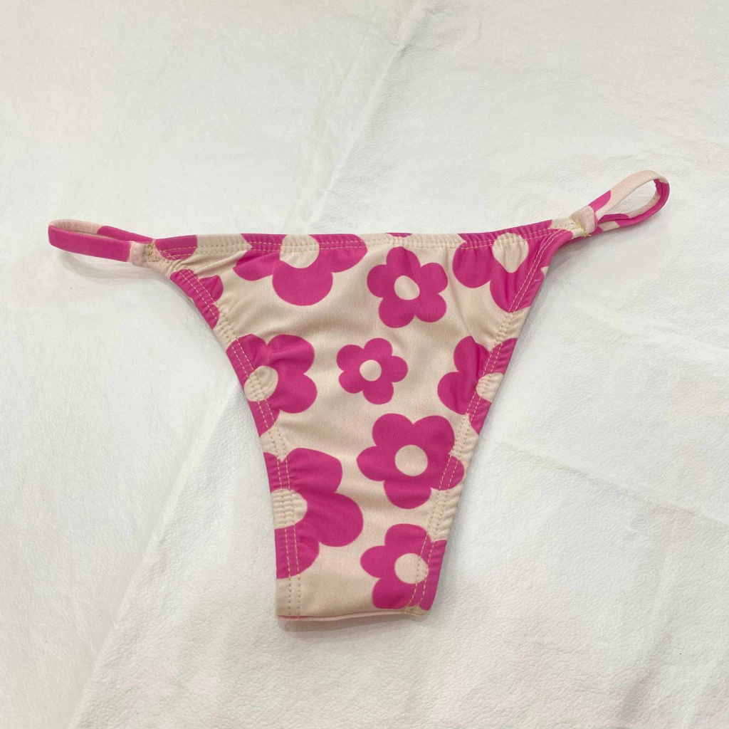 Calcinha Rolitê Floral Rosa