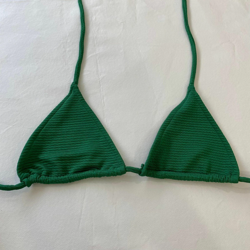 Top Cortininha Fio Verde Bandeira Text