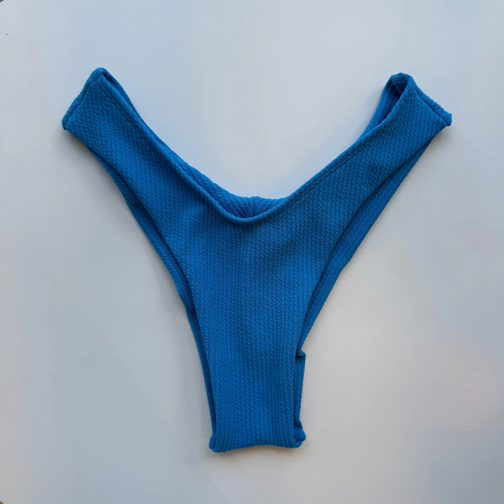 Calcinha Asa Texturizado Azul Celeste