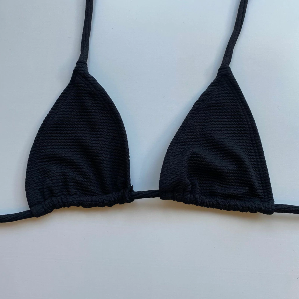 Top Cortininha Texturizado Preto