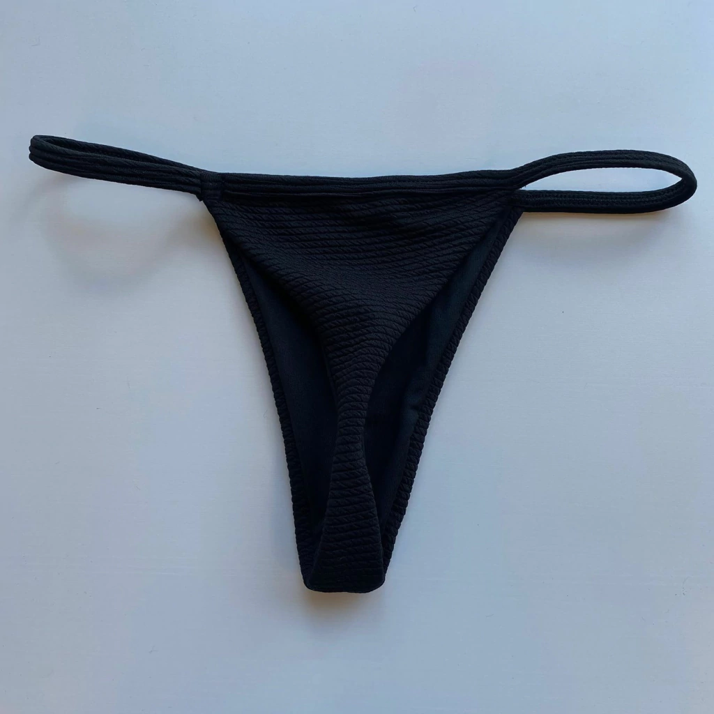 Calcinha Fio Texturizado Preto