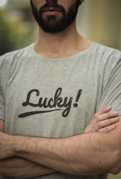1099 Remera Gris "Lucky" TS, M, XL, XXL - comprar online