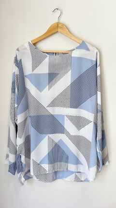 Art.8797 Blusa Blanco/Celeste T5