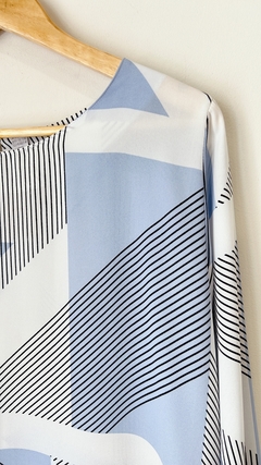 Art.8797 Blusa Blanco/Celeste T5 - comprar online