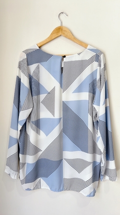 Art.8797 Blusa Blanco/Celeste T5 - cazabreva