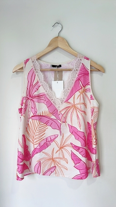 Art.9041 Blusa Tucci Natural/Rosa TXS/L amplio