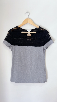 Art.8775 Remera H&M Gris/Negro TM
