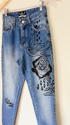 Art.8850 Jean MOM Celeste customizado T24(34) - comprar online
