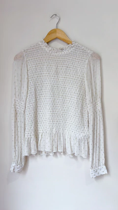 1154 Blusa Paula Cahen D´anvers Natural/Dorado T2 pequeño