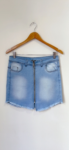 Art.7895 Falda Jean Celeste Cierre T28/38