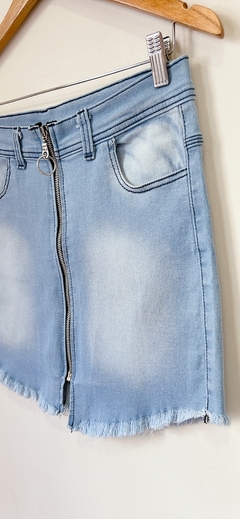 Art.7895 Falda Jean Celeste Cierre T28/38 - comprar online