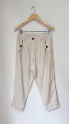 9796 Pantalón HELENA Natural T1 amplio (30/40)