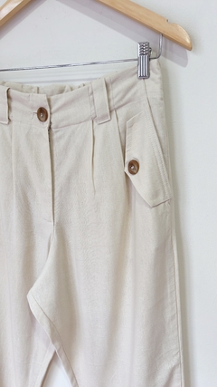 9796 Pantalón HELENA Natural T1 amplio (30/40) - comprar online