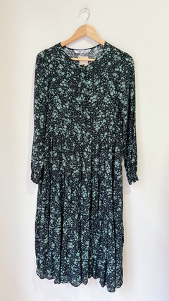 9793 Vestido Zara Negro/Verde TM