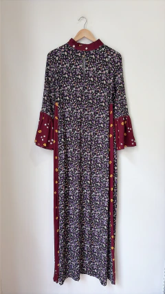 3517 Vestido Holi Negro/Lila/Bordó T1