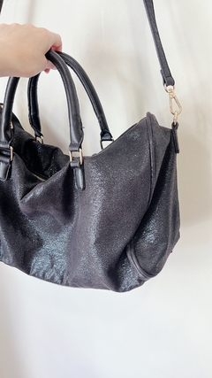 9802 Bolso Negro brillitos - cazabreva