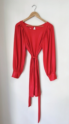 9856 Vestido Rojo Engomado TS amplio - comprar online