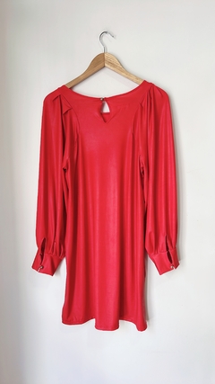 9856 Vestido Rojo Engomado TS amplio - tienda online