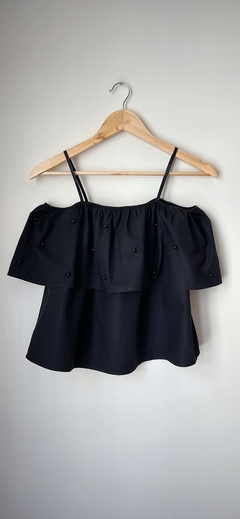 Art.8325 Blusa Negro perlas TS