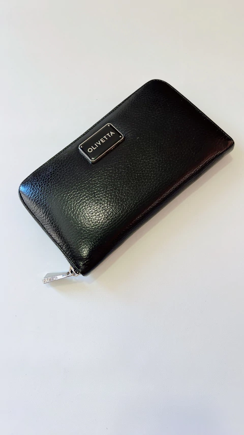 1727 Maxi Billetera Olivetta Cuero Negro