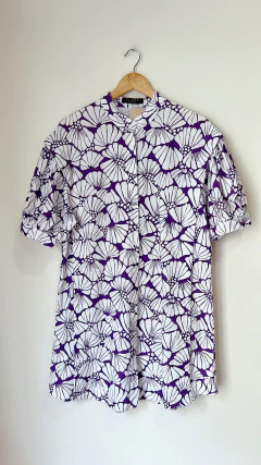 0007 Vestido Clara Ibarguren Violeta/Blanco T3