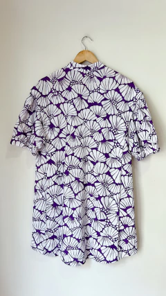 0007 Vestido Clara Ibarguren Violeta/Blanco T3 - cazabreva