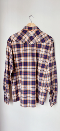 Art.7240 Camisa Azul/Naranja TL amplio en internet