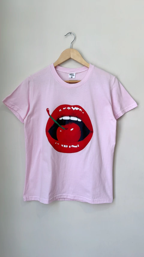 1412 Remera "Boca" Rosa T4 pequeño