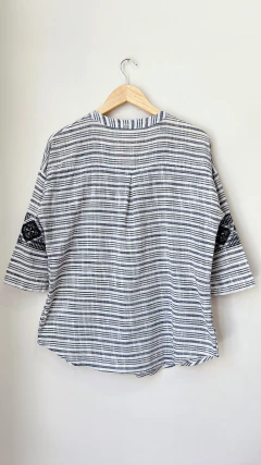 1803 Camisa BH Indian Azul/Blanco TM - cazabreva