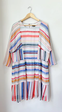 1793 Vestido Manga Multicolor TXL amplio