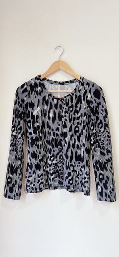 Art.7249 Cardigan Markova Print Gris TS