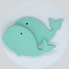 Mordillo Silicona - BALLENA - TURQUESA