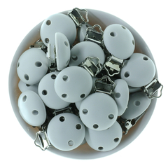 Broche de Silicona - CIRCULAR - GRIS CLARO