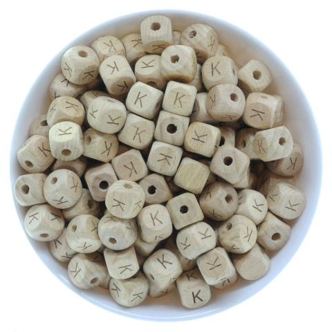 Letra 12 mm - K - MADERA