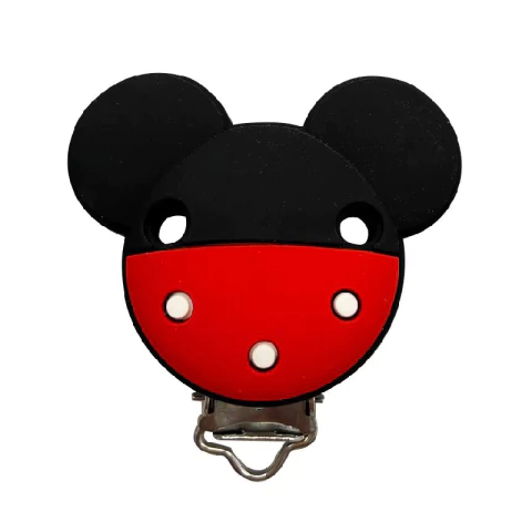 Broche de Silicona - MICKEY MOUSE - ROJO MANDARIN - comprar online