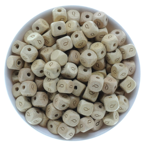 Letra 12 mm - Q - MADERA