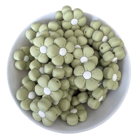 Flor 5 Petalos - VERDE SECO