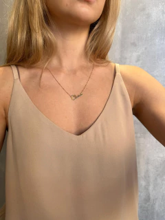 BLUSA ALCINHA CREPE AREIA - Navy Store